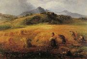 John MacWhirter Harvesting in Arran oil painting on canvas
